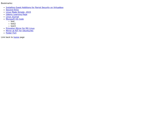 bookmarks screenshot