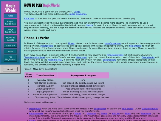 rules screenshot