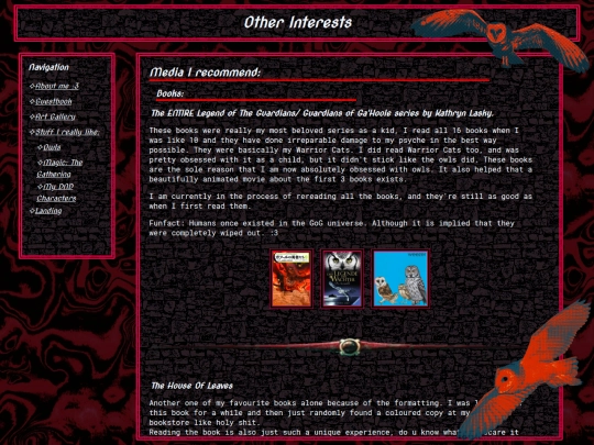 interests screenshot