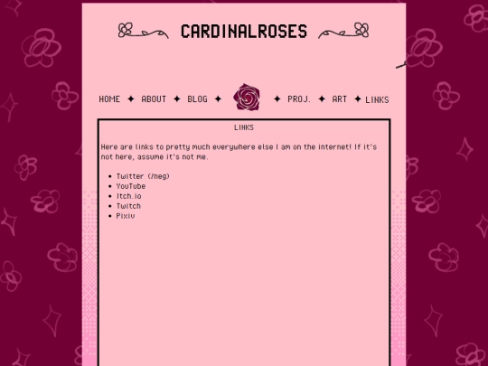 links screenshot