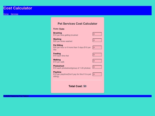 CostCalculator screenshot
