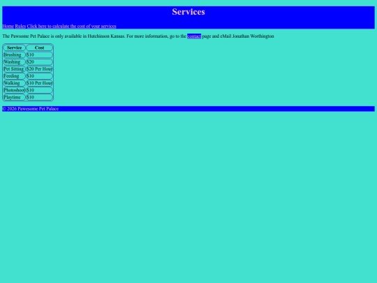 Services screenshot