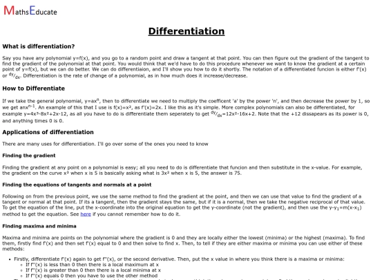 Units/C1Topics/Differentiation screenshot