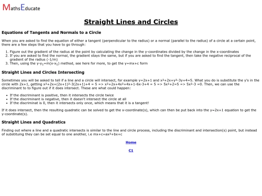 Units/C1Topics/LinesAndCircles screenshot