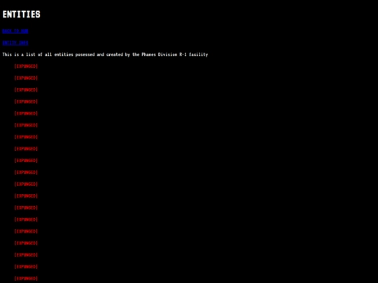 ENTITIES screenshot