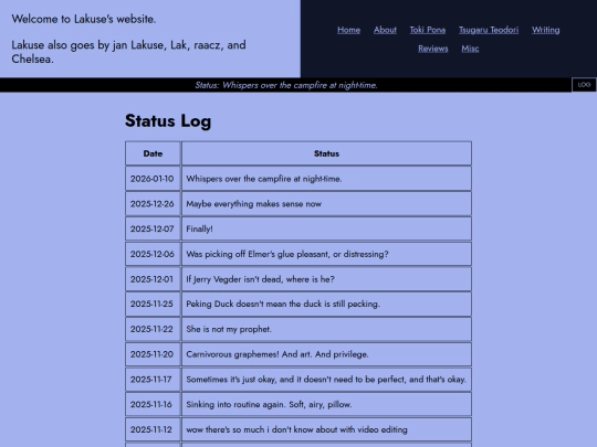 status-log screenshot