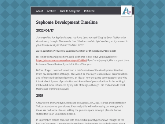 posts/2022-04-17-Sephonie-Timeline screenshot