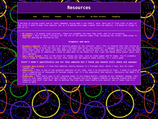 resources screenshot