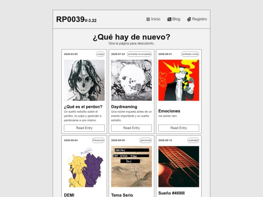 es/blog screenshot