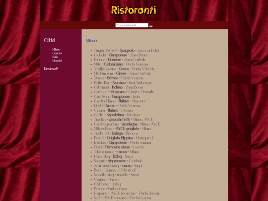 ristoranti screenshot