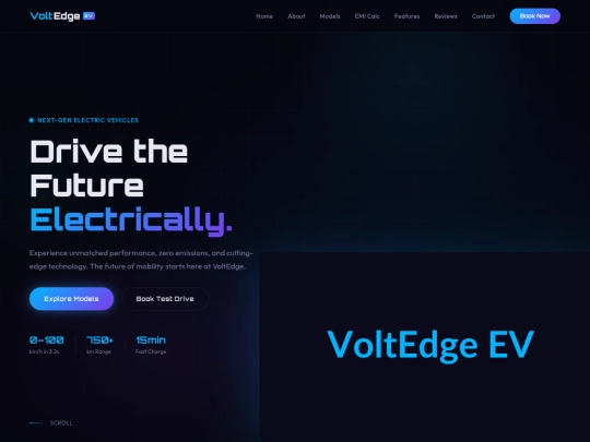 EV showroom  screenshot