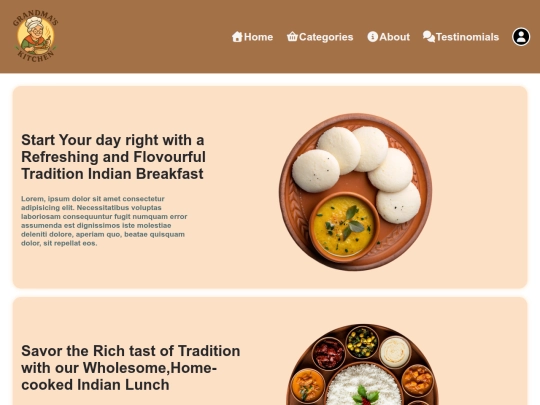 Grandma/categories screenshot