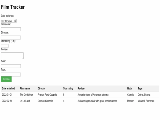 index screenshot
