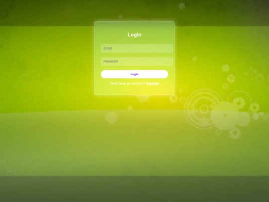 login screenshot