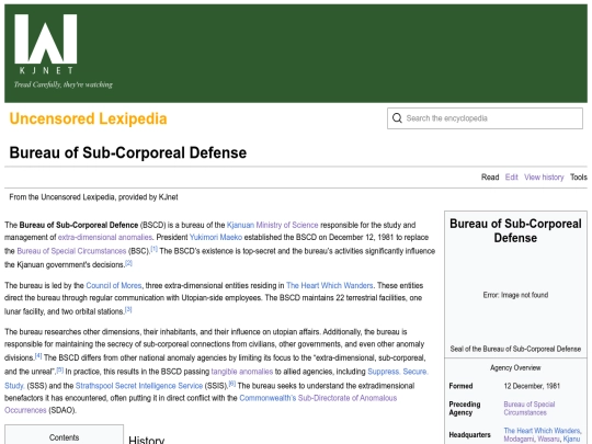 Uncensored_Lexipedia/Bureau_of_Sub-Corporeal_Defense screenshot