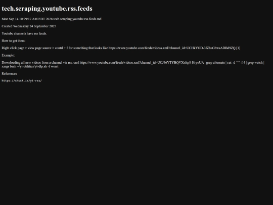 tech.scraping.youtube.rss.feeds screenshot