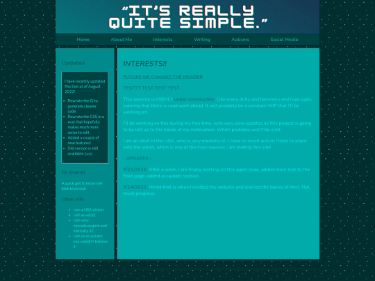 interests screenshot