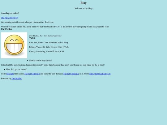 Blog screenshot