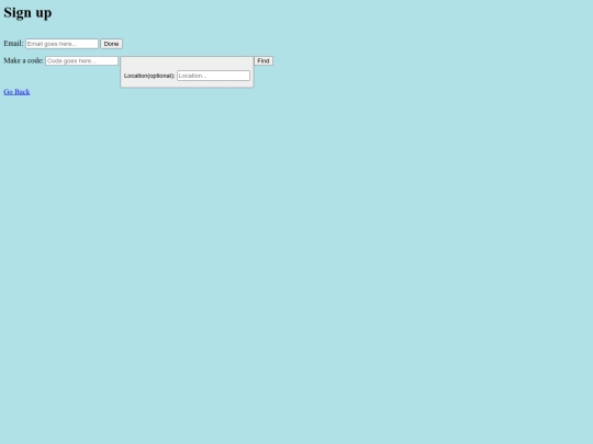 Sign-Up screenshot