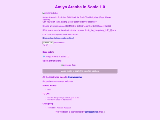 ."/amisonic\index screenshot