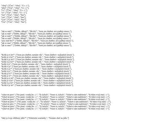 ChatBOT/hlasky screenshot
