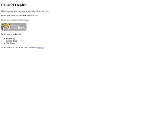 PEandHealth screenshot