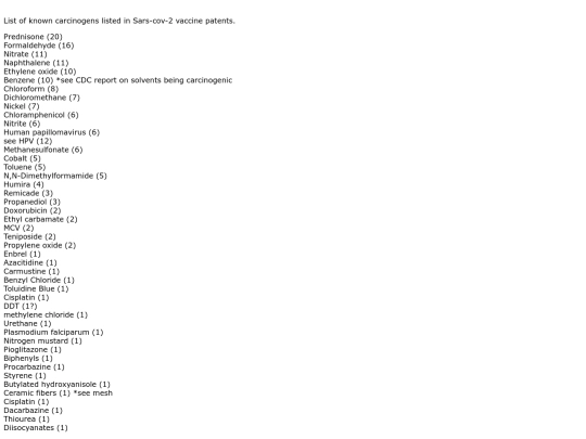 Cancer/Carcinogen screenshot
