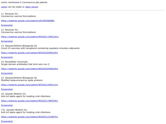Venom/Lectin screenshot