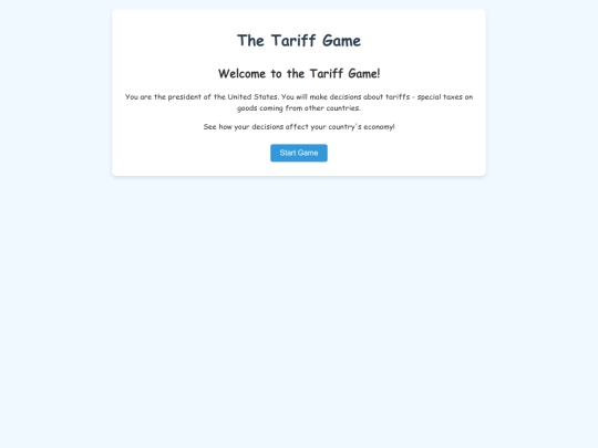 EngGames/tariffgame screenshot