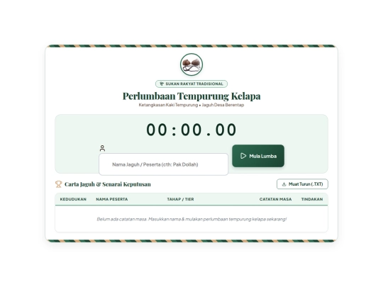 tempurungtimer screenshot