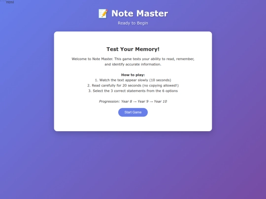 y11/notemaster screenshot