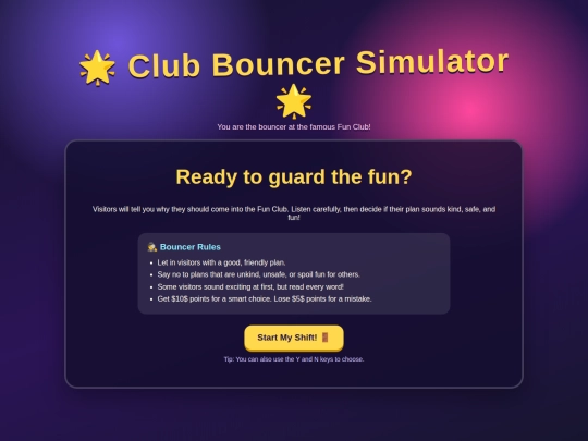 y6/clubbouncer screenshot