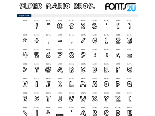 letras/Super_Mario_Bros_/demo screenshot