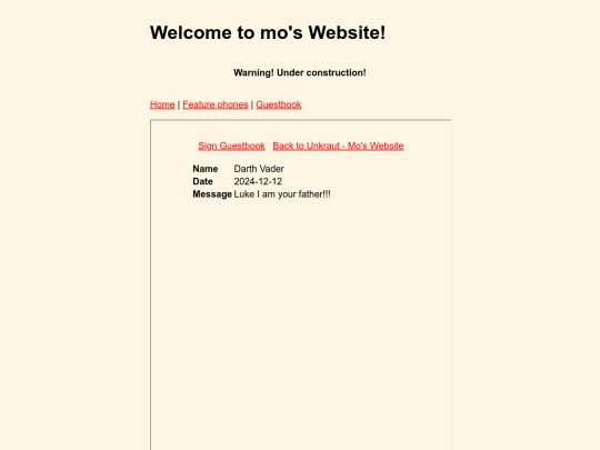 pages/guestbook screenshot