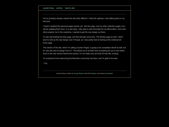 rsc/homes/coyote/blog/posts/2021-05-13-A-major-update screenshot