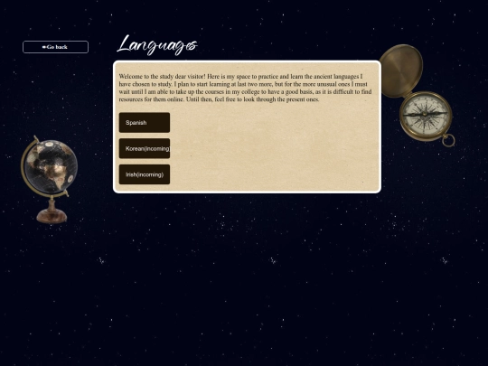 languages screenshot