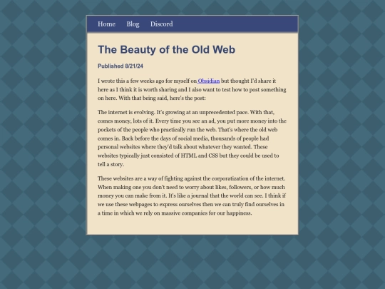 posts/Beauty-of-the-Old-Web screenshot