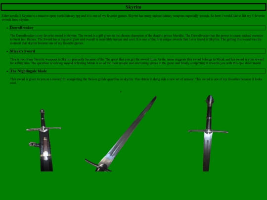 Skyrimswords screenshot
