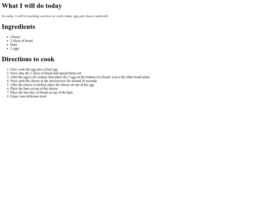 recipelist screenshot