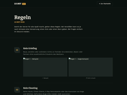 LU.NET/LU.NET-MOD/regeln screenshot
