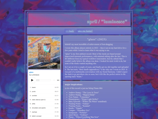 discography/glass screenshot
