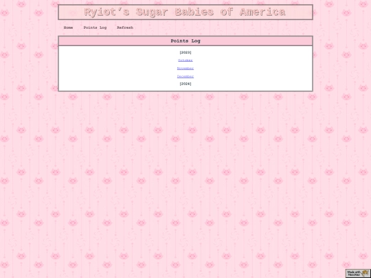 pointslog screenshot