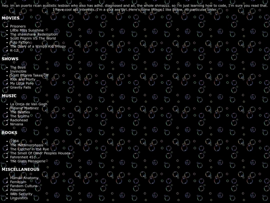 aboutme screenshot