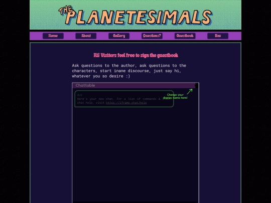lorePages/guestbook screenshot