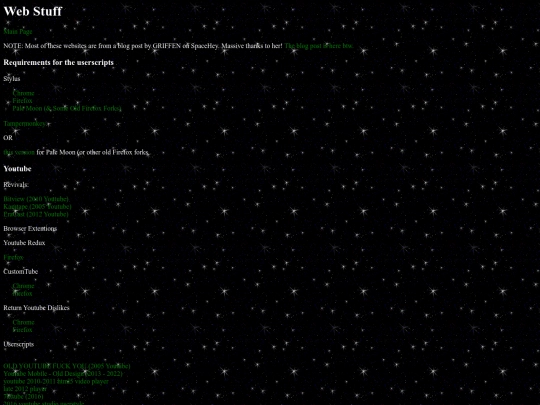 Old Internet Guide/websites screenshot