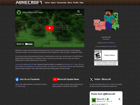 Restorations/Minecraft/indexboughtgame screenshot