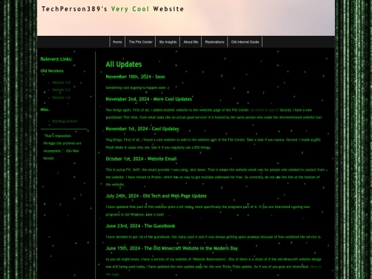 Website 4.0/updates screenshot