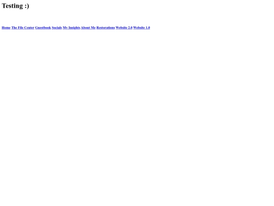 testing/testing screenshot