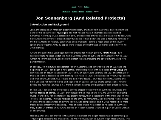 music/artists/jonsonnenberg screenshot