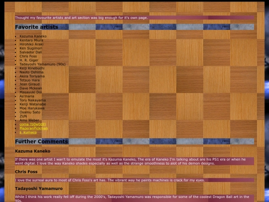 artists screenshot